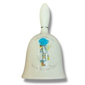 Vintage Holly Hobbie Porcelain Bell A Friend Like You is a Wish Come True